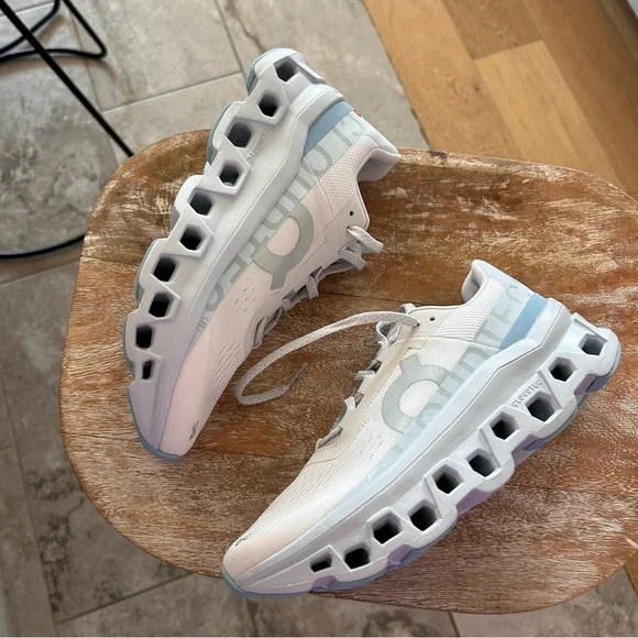 New On Cloudmonster Sneakers Frost Wash Blue Free People - Picture 4 of 8